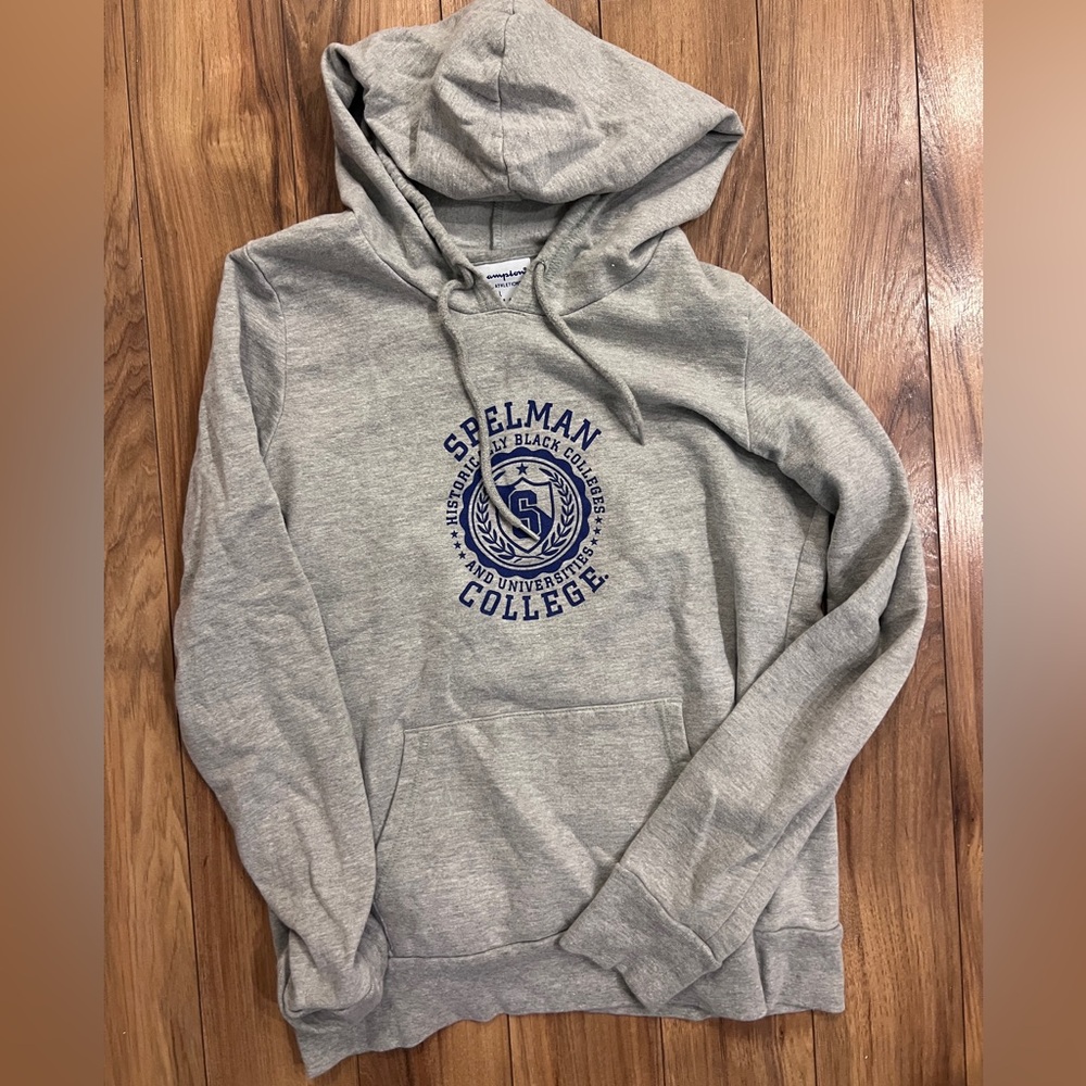 Spelman College Women’s Champion Gray Sweatshirt Classic Pullover Hoodie